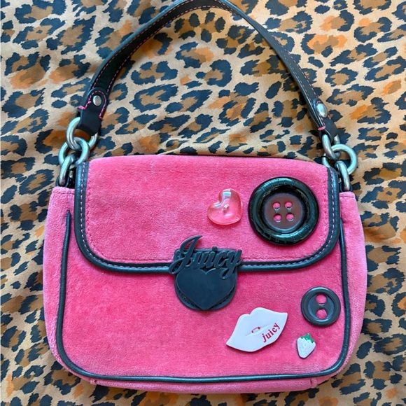 Juicy Couture Handbags - Juicy Couture Pink Embellished Shoulder Bag